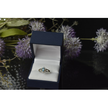 Sky Jewelry Серебряное кольцо с голубой Шпинелью 925 проба