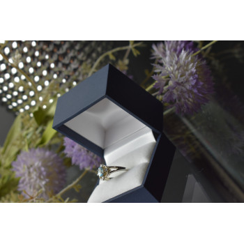 Sky Jewelry Серебряное кольцо с голубой Шпинелью 925 проба