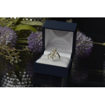 Sky Jewelry Серебряное кольцо 925 пробы с фианитами *Нежный Цветок*