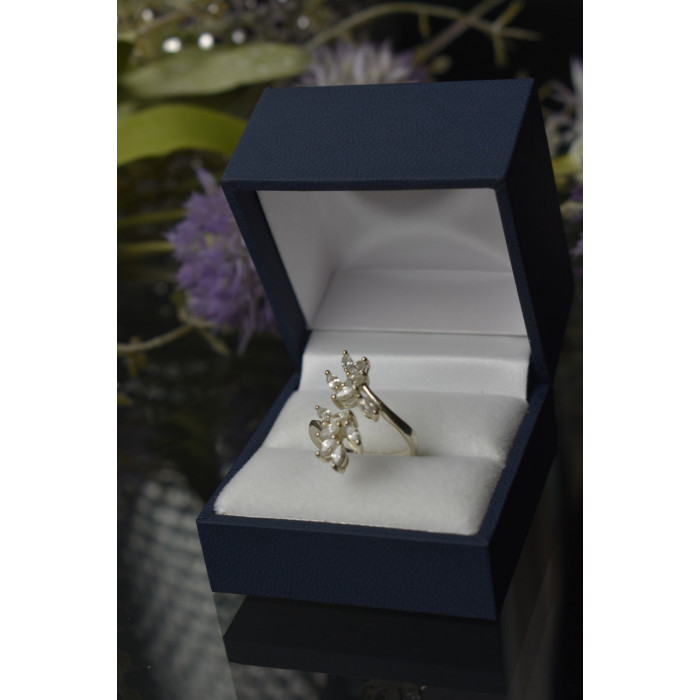 Sky Jewelry Серебряное кольцо 925 пробы с фианитами *Нежный Цветок*
