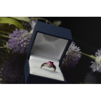 Sky Jewelry Серебряное кольцо 925 пробы с Розовым Топазом