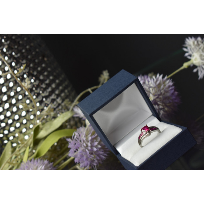 Sky Jewelry Серебряное кольцо 925 пробы с Розовым Топазом