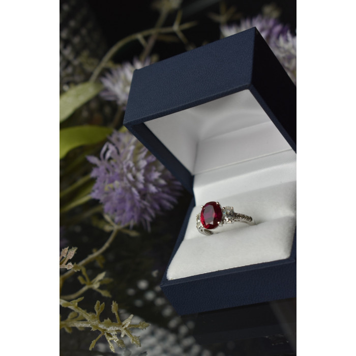 Sky Jewelry Серебряное кольцо 925 пробы с Розовым Топазом и фианитами