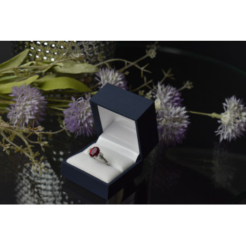 Sky Jewelry Серебряное кольцо 925 пробы с Розовым Топазом и фианитами