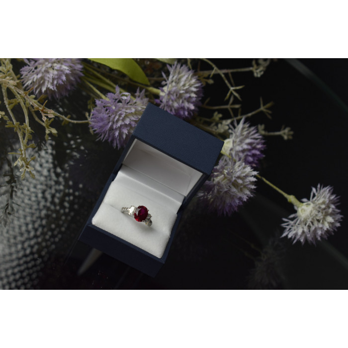 Sky Jewelry Серебряное кольцо 925 пробы с Розовым Топазом и фианитами