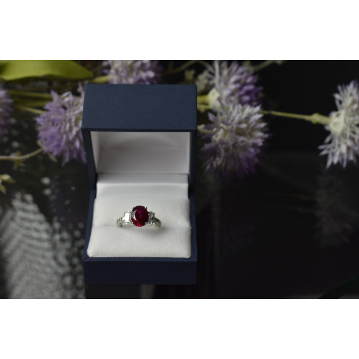 Sky Jewelry Серебряное кольцо 925 пробы с Розовым Топазом и фианитами