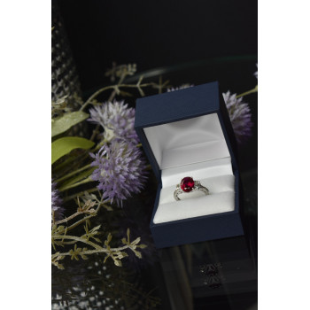 Sky Jewelry Серебряное кольцо 925 пробы с Розовым Топазом и фианитами