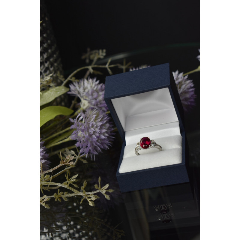 Sky Jewelry Серебряное кольцо 925 пробы с Розовым Топазом и фианитами