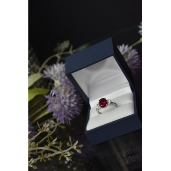 Sky Jewelry Серебряное кольцо 925 пробы с Розовым Топазом и фианитами