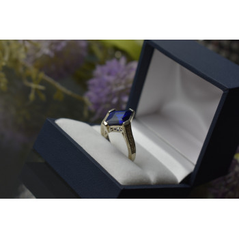 Sky Jewelry Серебряное кольцо 925 пробы с Синим Турмалином