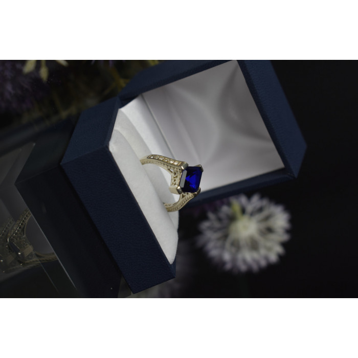 Sky Jewelry Серебряное кольцо 925 пробы с Синим Турмалином