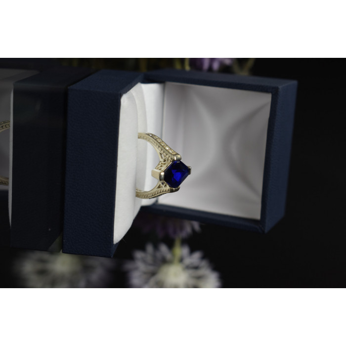 Sky Jewelry Серебряное кольцо 925 пробы с Синим Турмалином