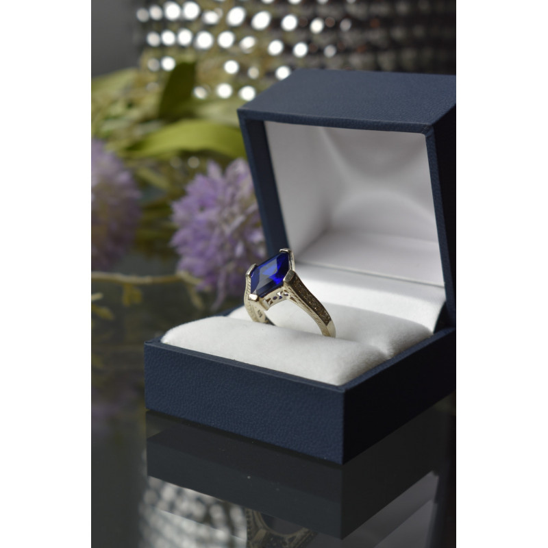 Sky Jewelry Серебряное кольцо 925 пробы с Синим Турмалином