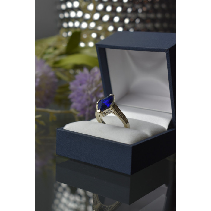 Sky Jewelry Серебряное кольцо 925 пробы с Синим Турмалином