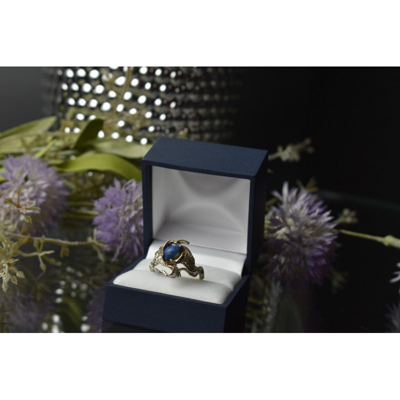 Sky Jewelry Винтажное серебряное кольцо с камнем Содалит