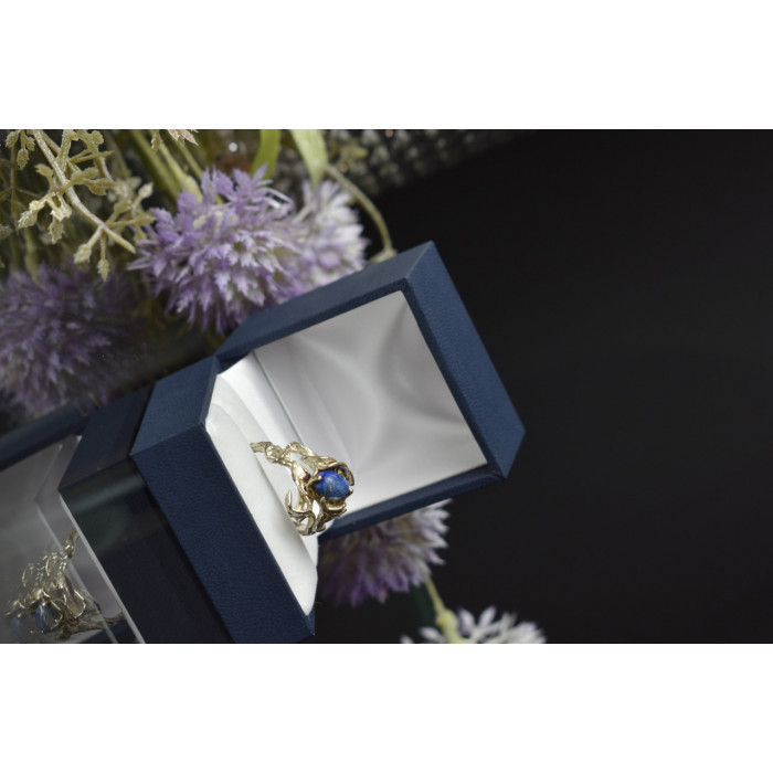 Sky Jewelry Винтажное серебряное кольцо с камнем Содалит