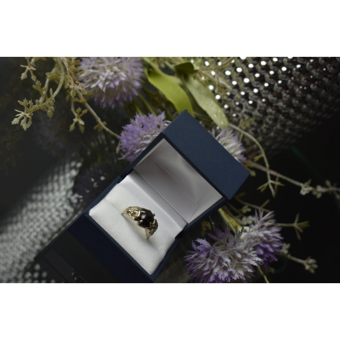 Sky Jewelry Серебряное кольцо с камнем Звездчатый Сапфир