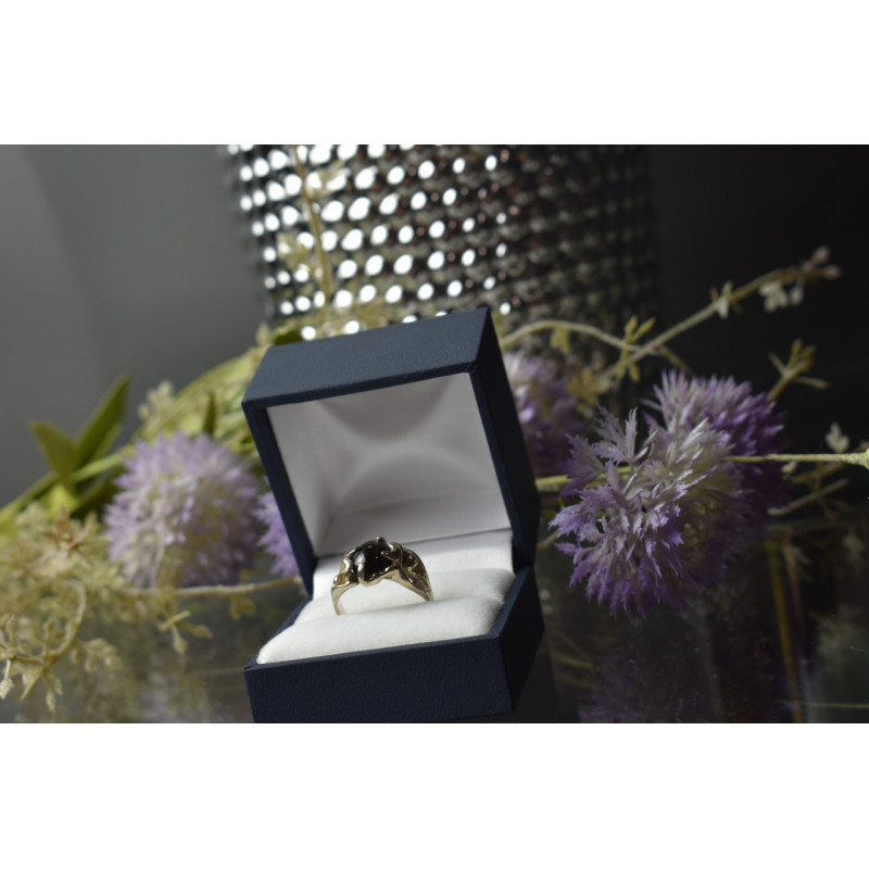 Sky Jewelry Серебряное кольцо с камнем Звездчатый Сапфир