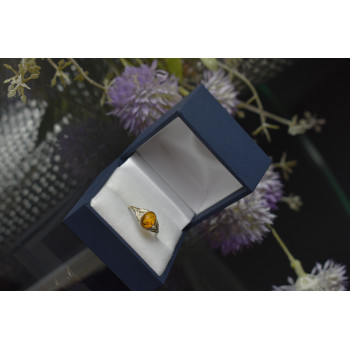 Sky Jewelry Серебряное кольцо с Янтарем