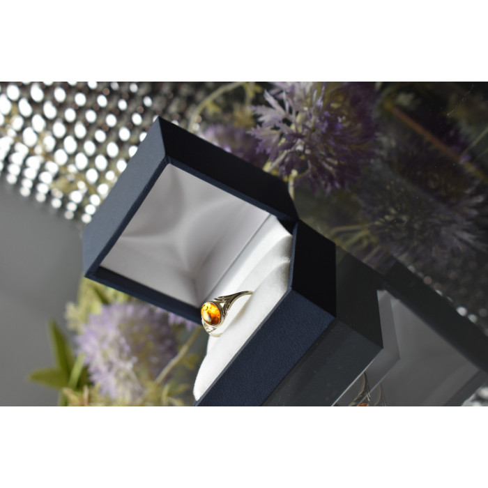 Sky Jewelry Серебряное кольцо с Янтарем