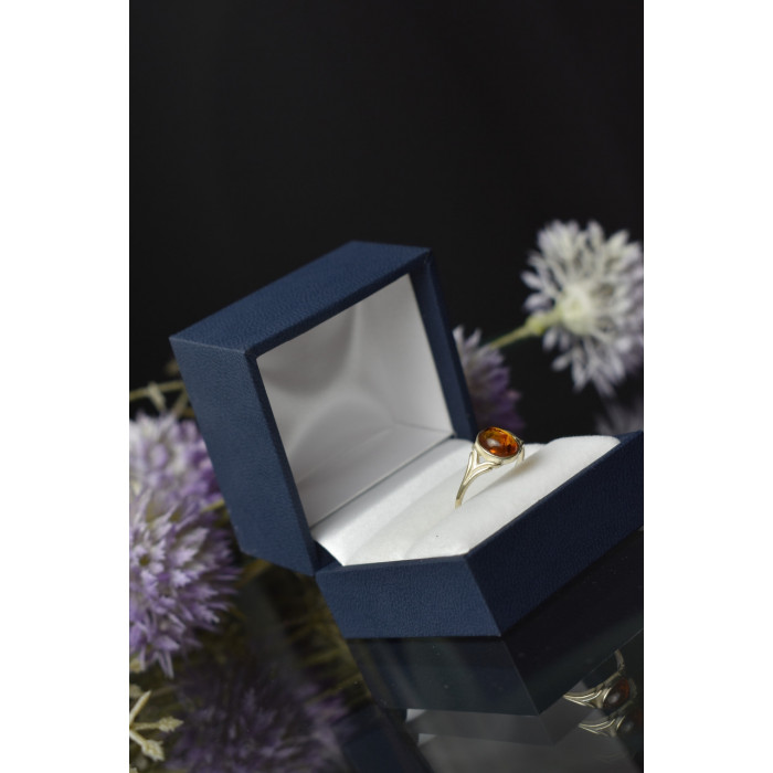 Sky Jewelry Серебряное кольцо с Янтарем