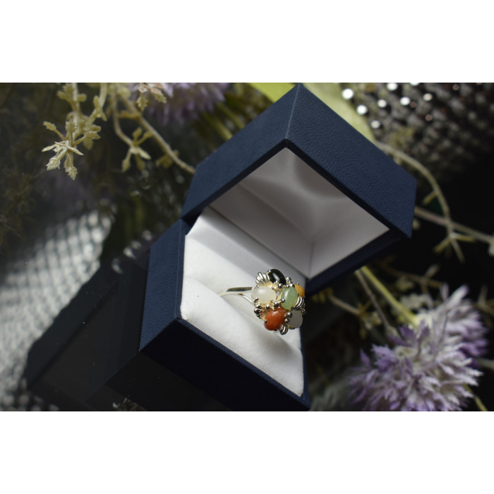 Sky Jewelry Серебряное кольцо 925 пробы с Поделочными Камнями