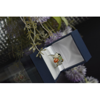 Sky Jewelry Серебряное кольцо 925 пробы с Поделочными Камнями