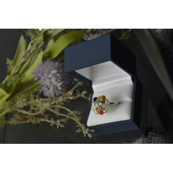 Sky Jewelry Серебряное кольцо 925 пробы с Поделочными Камнями