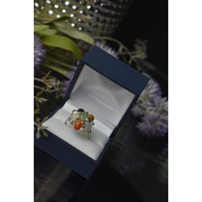 Sky Jewelry Серебряное кольцо 925 пробы с Поделочными Камнями