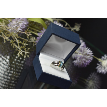 Sky Jewelry Серебряное кольцо 925 пробы с голубой Шпинелью