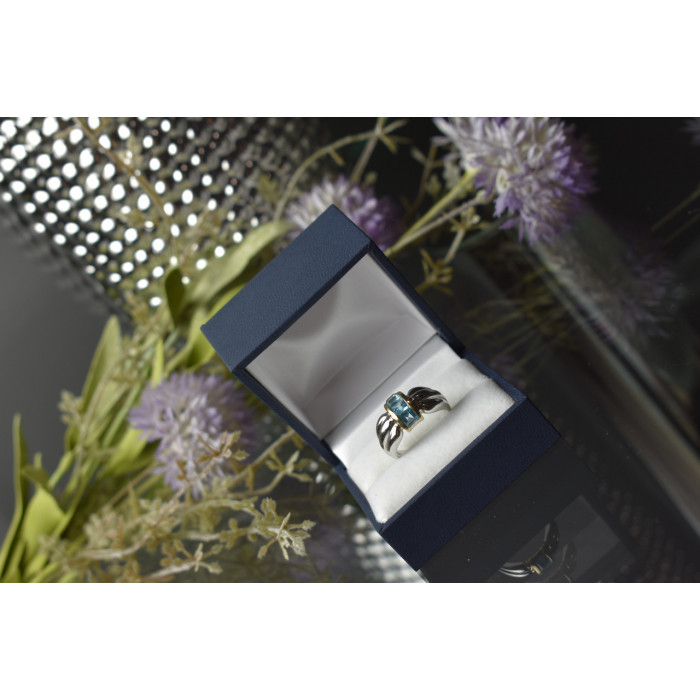 Sky Jewelry Серебряное кольцо 925 пробы с голубой Шпинелью