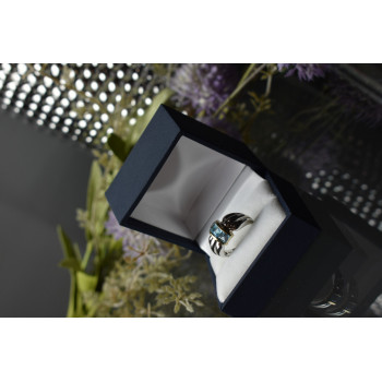 Sky Jewelry Серебряное кольцо 925 пробы с голубой Шпинелью