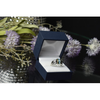 Sky Jewelry Серебряное кольцо 925 пробы с голубой Шпинелью