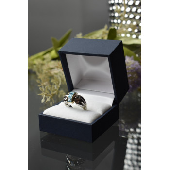 Sky Jewelry Серебряное кольцо 925 пробы с голубой Шпинелью