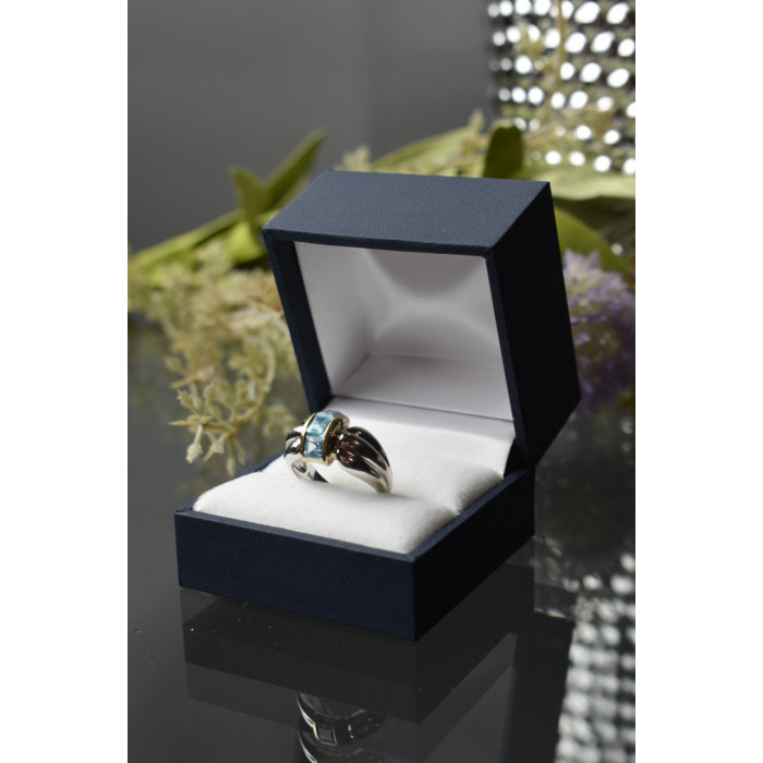 Sky Jewelry Серебряное кольцо 925 пробы с голубой Шпинелью