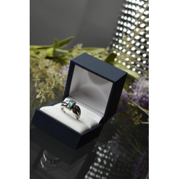 Sky Jewelry Серебряное кольцо 925 пробы с голубой Шпинелью