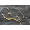 Sky Jewelry Серебряный комплект с Желтыми Фианитами *Имитация Цитрина