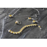 Sky Jewelry Серебряный комплект с Желтыми Фианитами *Имитация Цитрина