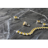 Sky Jewelry Серебряный комплект с Желтыми Фианитами *Имитация Цитрина