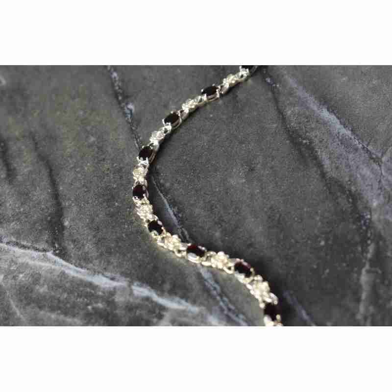 Sky Jewelry Серебряный браслет 925 пробы с Гранатом
