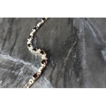 Sky Jewelry Серебряный браслет 925 пробы с Гранатом