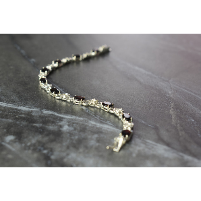 Sky Jewelry Серебряный браслет 925 пробы с Гранатом