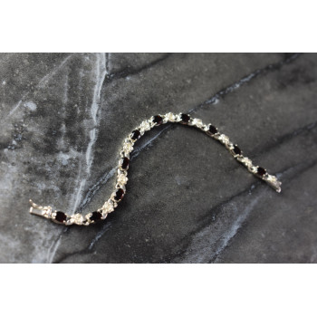 Sky Jewelry Серебряный браслет 925 пробы с Гранатом