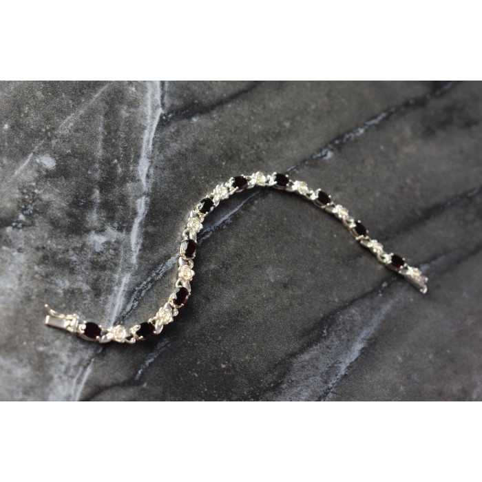 Sky Jewelry Серебряный браслет 925 пробы с Гранатом