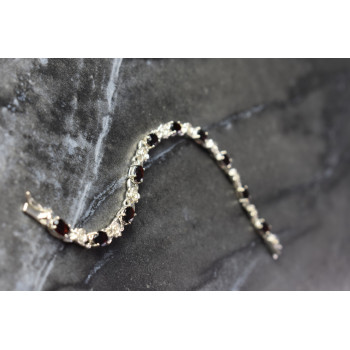 Sky Jewelry Серебряный браслет 925 пробы с Гранатом