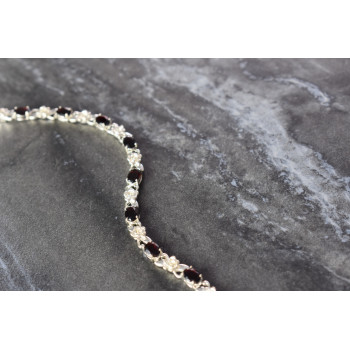 Sky Jewelry Серебряный браслет 925 пробы с Гранатом