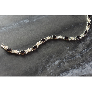 Sky Jewelry Серебряный браслет 925 пробы с Гранатом