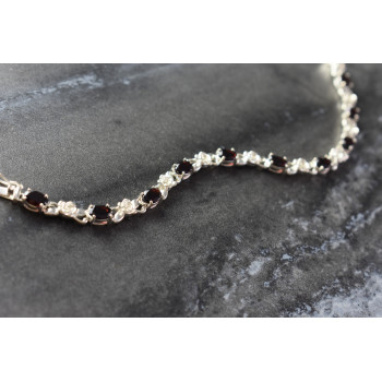 Sky Jewelry Серебряный браслет 925 пробы с Гранатом
