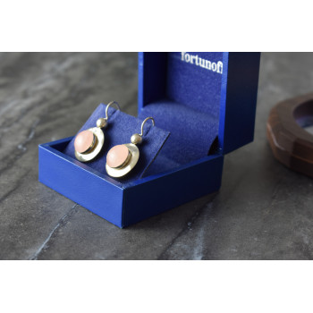 Sky Jewelry Серебряные серьги с Розовым Кварцем