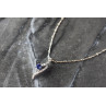Sky Jewelry Серебряная цепочка с кулоном London Blue Топаз и Белый Топаз